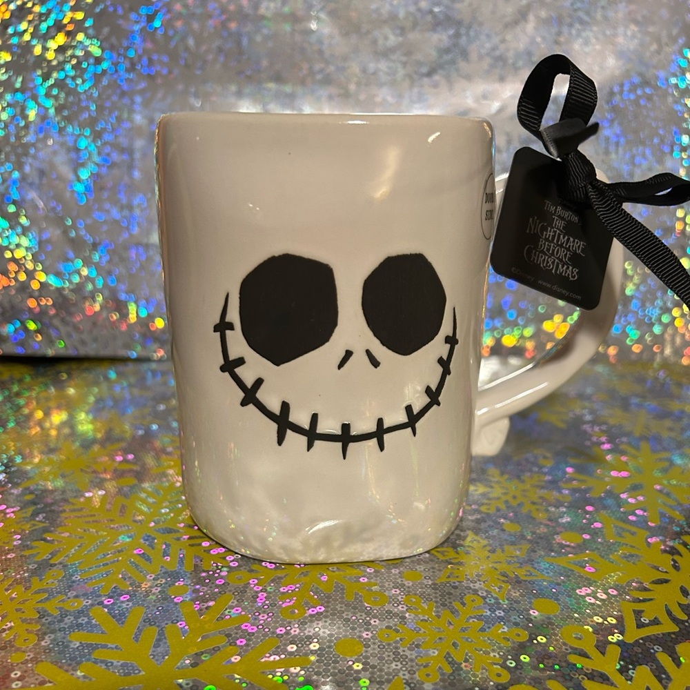 Rae Dunn Disney Jack Skellington White Halloween Mug